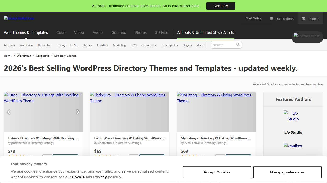 2026's Best Selling WordPress Directory Themes and Templates
