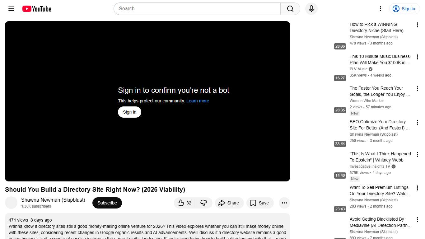 Should You Build a Directory Site Right Now? (2026 Viability) - YouTube